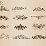 Vintage Ornaments With Floral Design Elements Free Vector