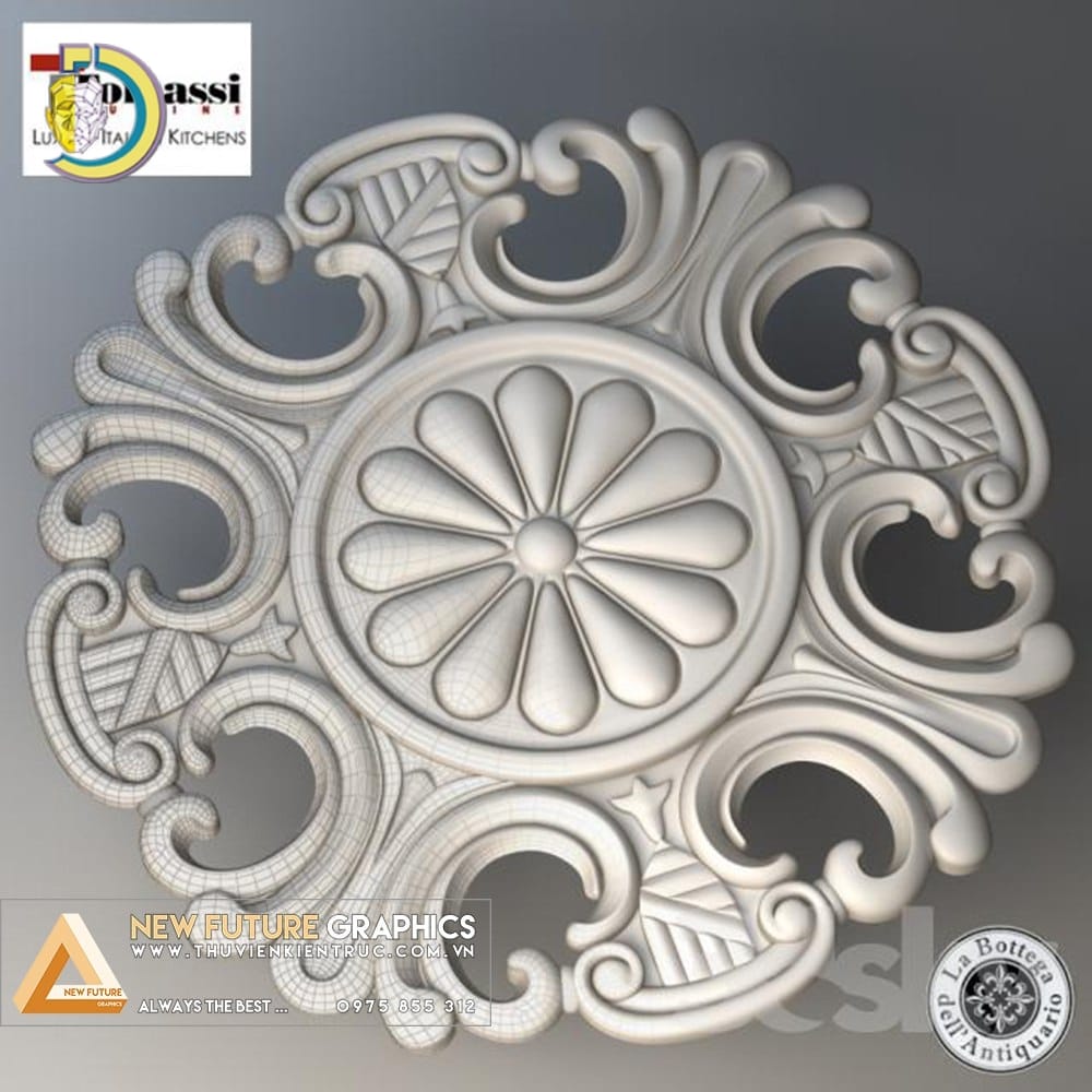 Wood Carving Pattern 25 STL Free Download 3D Model