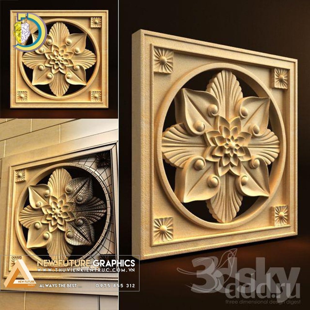 Wood Carving Pattern 49 STL Free Download 3D Model